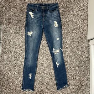 Hollister distressed high rise super skinny jeans